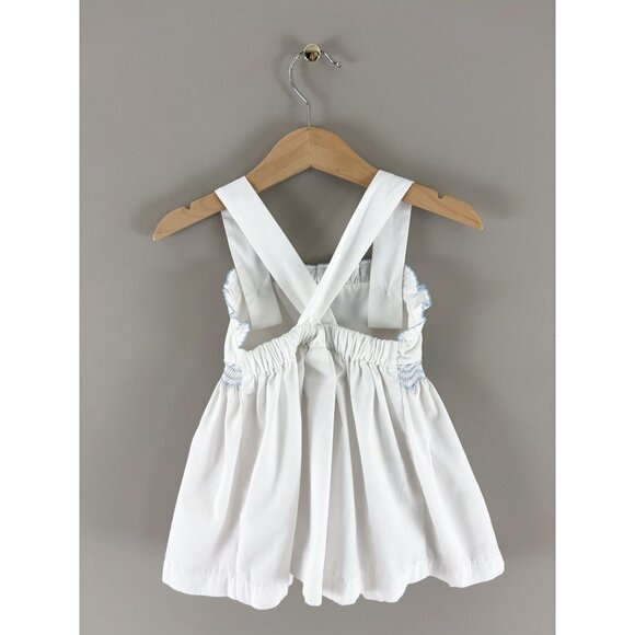 Shrimp & Grits Kids "Ocracobe" Blue White Smocked Sailboat 2 Piece Outfit 2T - Picture 3 of 4